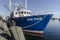 Commercial fishing vessel Fair Wind moored in Fairhaven, Massachusetts