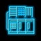 commercial or industrial conditioning system neon glow icon illustration