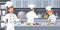 Commercial Kitchen with Cartoon Characters Chef