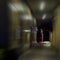 Commercial Outdoor Hallway Blurred that lead to the a Blackness