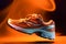 commercial photo of a pair of running shoes - generative Ai illustration