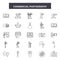 Commercial photography line icons, signs, vector set, outline illustration concept