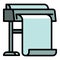 Commercial plotter icon, outline style