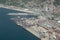 Commercial port of La Guaira in Venezuela, aerial view