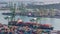 Commercial port of Singapore aerial timelapse.