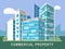 Commercial Real Estate City Block Represents Property Leasing Or Realestate Investment - 3d Illustration