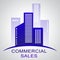 Commercial Sales Describing Real Estate Buildings 3d Illustration