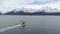 Commercial salmon fishing boat underway in Alaska