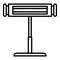 Commercial stand heater icon, outline style