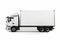 Commercial transportation delivery of goods, truck on a white background. Generative ai