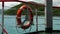 Commercial use ring buoy on ferry ship