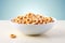 Commercial view of breakfast cereal loops with milk