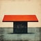 Commissioned Orange Table With Gum Bichromate Style By Philip Mckay