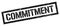 COMMITMENT black grungy rectangle stamp