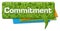 Commitment Business Symbols Green Colorful Comment Symbol