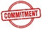 commitment stamp. commitment round grunge sign.