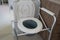 Commode chair or mobile toilet can moving in bedroom or everywhere for elderly old disabled people or patient in hospital, healthy