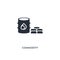 Commodity icon. simple element illustration. isolated trendy filled commodity icon on white background. can be used for web,