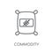 Commodity linear icon. Modern outline Commodity logo concept on