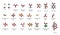 Common acids, 2D chemical structures.