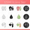 Common allergens icons set