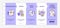 Common anxiety triggers purple and white onboarding template