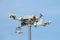 Common Kestrel perched on Floodlights