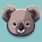 common koala herbivore mammal animal face