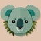 common koala herbivore mammal animal face