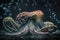 Common octopus. Wildlife animal. AI generated