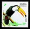Common Toucan (Ramphastos toco), Philatelic exhibition Brasilian