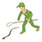 Common viper icon isometric vector. Man in uniform with noose and european viper