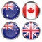 Commonwealth flag buttons