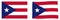 Commonwealth of Puerto Rico flag. Simple and slightly waving version.