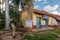 The communal water pump and house of Belavadi, Karnataka, India