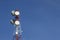 Communication antenna blue sky background