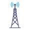 Communication antenna broadcasting information icon
