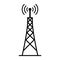 Communication antenna broadcasting information icon