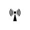 Communication Antenna, Transmitter Signal Flat Vector Icon