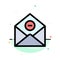Communication, Delete, Delete-Mail, Email Abstract Flat Color Icon Template