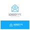Communication, Delete, Delete-Mail, Email Blue outLine Logo with place for tagline