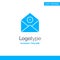 Communication, Delete, Delete-Mail, Email Blue Solid Logo Template. Place for Tagline