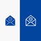 Communication, Delete, Delete-Mail, Email Line and Glyph Solid icon Blue banner Line and Glyph Solid icon Blue banner