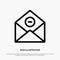 Communication, Delete, Delete-Mail, Email Line Icon Vector