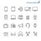 Communication device outline icon set