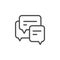 Communication dialog line outline icon