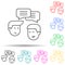 communication of friends multi color style icon. Simple thin line, outline  of friendship icons for ui and ux, website or