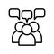 Communication group line icon 