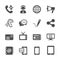 Communication icon set, vector eps10