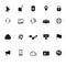 Communication icons with reflect on white backgrou